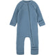 Mikk Line Baby overall i merinoull Wool Baby Suit Blue Melange