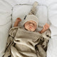 LullaLove genombruten filt 80x100 cm daisy beige