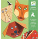 Djeco Origami kreativt set med klistermärken Djur