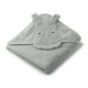 Liewood babyhandduk Albert Hippo duvblå