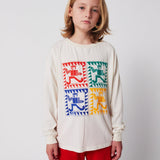 Bobo Choses Rainbow Mr Pencil Långärmad T-shirt Offwhite
