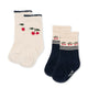 Konges Slojd Strumpor Jaquard Cherry 2-pack