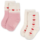 Konges Slojd Jaquard Heart strumpor 2-pack
