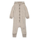 Mikk line babyoverall med huva i merinoull Melange Offwhite