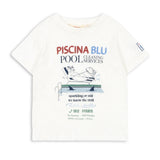 Konges Slojd kortärmad T-shirt Era Off White/Piscina för barn