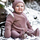 Mikk-Line Babyoverall i merinoull Wool Baby Suit Burlwood