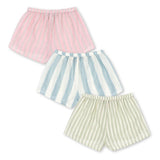 Konges Slojd korta shorts för flickor Asli basilika/orchida/blå randig 3-pack
