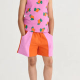 Bobo Choses Color Block vävda shorts för flickor