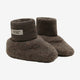 Huttelihut Babyskor i merinoull ullfleece Brown Melange