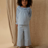 Lil' Atelier Barnbyxor för flickor, vida Zen Blue NMFTESSIE