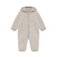 Huttelihut babyoverall med huva Camel Melange