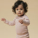 Lil' Atelier Långärmad babybody slim Misty Rose NBFRACHEL