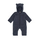 Huttelihut Overall i merino ullfleece med öron Ombre Blue Melange