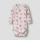 Lil Atelier Babybody Slim med tryck Apple Rose, Hushed Violet