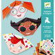 Djeco Origami kreativt set och klistermärken Happy faces