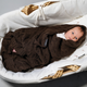 LullaLove Filt i merinoull 80x100 cm Choklad