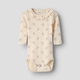 Lil' Atelier Baby Body Slim Långärmad Novelle Peach Flower NBFRACHELLO
