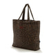 La Millou Shopper Bag Ortalion Quiltad mumie-väska med ficka Leopard Choco