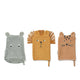 Liewood Sylvester baby tvättlappar, 3-pack. Safari mix