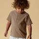 Lil' Atelier kortärmad t-shirt Len Loose Top Coca Mocha NMMDOLAN