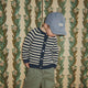 Konges Sløjd Barnkofta Billi Knit Cardigan Blue Stripe